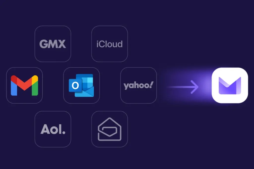 Säker företagskommunikation med krypterade digitala tjänster som symboliserar Proton Mail Business, dataskydd, integritet och trygg informationshantering för företag.