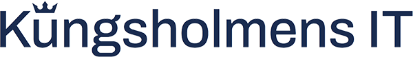 Beskuren logotyp med texten Kungsholmens IT.